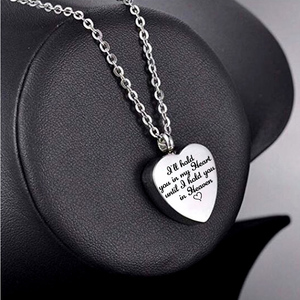 Collier pendentif en acier inoxydable coeur aimant en argent pour bijoux commémoratifs des cendres-<span class=keywords><strong>Je</strong></span> te tiendrai dans mon cœur jusqu'à ce que <span class=keywords><strong>je</strong></span> te tienne dedans - Product Image 4