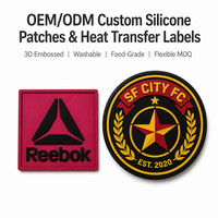 Étiquettes thermocollantes carrées en silicone 3D personnalisées, patchs logo en relief, moule privé, OEM ODM, pour vêtements de sport et t-shirts, faible MOQ