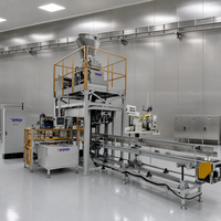 Machine d'emballage automatique de sacs de 20-25 kg pour comprimés et granulés de sel, ligne de pesage, remplissage et scellage PLC avec extraction des poussières