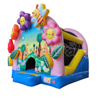 2021 Nouvelles Maison de saut d'intérieur pour enfants Abeilles et fleurs Combo gonflable pour location de fête
