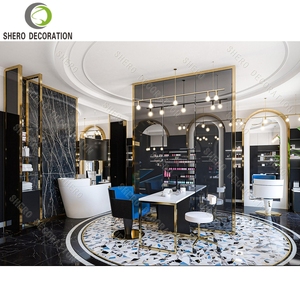 Mobilier haut de gamme pour salon de coiffure : Miroir de coiffeur sur mesure, station de travail, vitrine de présentation pour salon de beauté, mobilier pour salon de manucure - Product Image 5