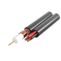 Cable Coaxial RG59+Power para Cámara CCTV, Cable de Video Compuesto con Conductor BC/CCA, Cables de Comunicación para Interiores y Exteriores