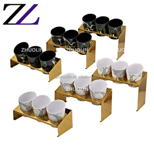 Juego de 3 Platos de Vidrio Negro de Lujo, Elevadores Cuadrados de Acero Inoxidable para Buffet, Soporte para Cupcakes de Boda, Exhibidores de Alimentos - Product Image 4