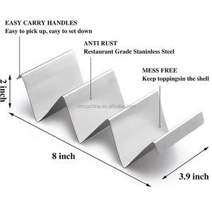 حامل تاكو من الفولاذ المقاوم للصدأ حامل حامل شاحنة يحمل ما يصل إلى 2 أو 3 تاكو - Product Image 2