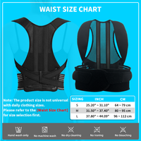 Correcteur de posture sous les vêtements en maille noire respirante, redresseur de dos réglable, ceinture de posture pour l'entraînement physique