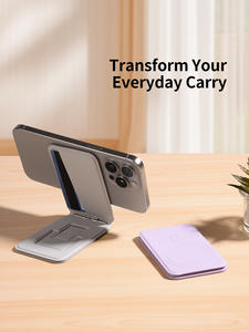 ขาตั้งโทรศัพท์แบบตั้งโต๊ะสไตล์อินฟลูเอนเซอร์ ขายดี - ขาตั้งแม่เหล็กพับได้ขนาดพกพา บางเฉียบ ใช้เป็นที่วางบัตรได้ - Product Image 1