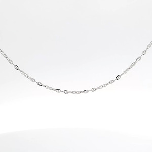 Radiant Unisex Shiny White Pt950 Fine <b>Link</b> <b>Cable</b> Necklace For Daily Occasion Minimalist Premium Platinum Jewelry - Product Image 4