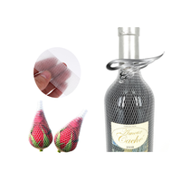 Protecteur de bouteilles de liqueur en maille, filet de protection pour bouteilles de vin en plastique PE / chaussettes de protection pour bouteilles en mousse / filet de protection pour bouteilles