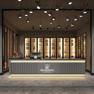 Comptoir de réception de style industriel moderne pour hôtels, bars, salles de billard rétro, cafés, gymnases, en bois - Product Image 5