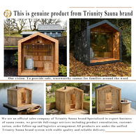 Cabine de sauna finlandaise commerciale moderne pour 6 personnes en cèdre rouge, cèdre canadien et épicéa, avec infrarouge lointain électrique et vapeur sèche, contrôlée par ordinateur