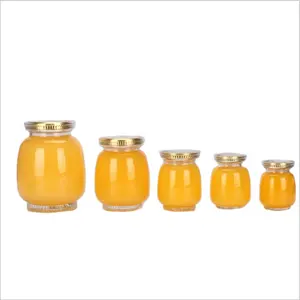 Popular 80ml 125ml 250ml 375ml 750ml Garrafas De Armazenamento & Frascos Potes De Geléia De Vidro De Armazenamento De Alimentos