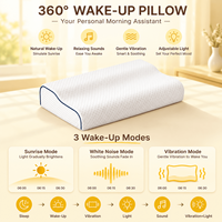 Oreiller intelligent OEM WP100 avec lumière de réveil Sunrise, alarme vibrante, haut-parleur, bruit blanc pour la méditation, contrôlé par application, pour la maison (version française)