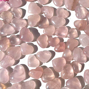 Cristales de Piedra Natural a Precio de Fábrica, Forma de Corazón, Piedras Curativas de 2-3 cm, Cristal de Cuarzo Rosa, Corazón Rosa, Día de San Valentín - Product Image 1