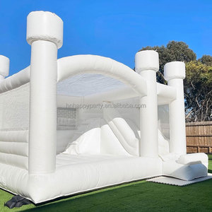 Château gonflable gonflable de maison de rebond blanche commerciale avec la glissière pour des enfants pour des fêtes - Product Image 2