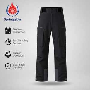 Pantalons de ski imperméables personnalisés pour hommes, pantalons <span class=keywords><strong>cargo</strong></span> pour la neige, pantalons de snowboard pour hommes, logo personnalisé OEM, pantalons de ski coupe-vent pour hommes - Product Image 2