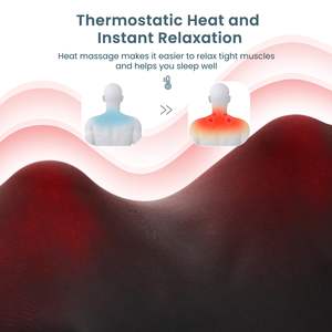 Masseur électrique Shiatsu de cou et d'épaule de vente chaude avec le vibrateur et le masseur électronique de corps de contrôle de pétrissage - Product Image 6