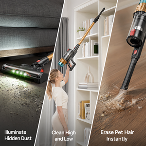 Aspirateur à main sans fil PV22, aspiration 30 kPa, moteur sans balais 400 W, réservoir de poussière 1,2 L, autonomie 40 min, léger et multi-buses - Product Image 6