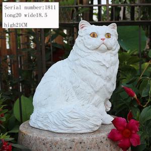 맞춤형 3D 페르시아 고양이 동상 홈 장식 수지 야외 정원 장식 귀여운 잠자는 고양이 인형 Kawaii - Product Image 3