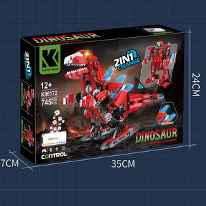 Khối xây dựng điện 2 trong 1 điều khiển từ xa khủng long robot đồ chơi thiết lập chương trình ứng dụng khủng long rồng với chức năng trò chơi loại gạch - Product Image 6