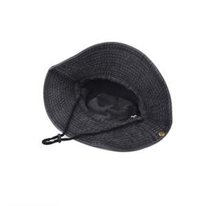 Chapeau Bob Pêcheur en Coton Lavé Respirant Anti-UV Pliable à Large Bord avec Cordon pour Printemps-Été - Product Image 4