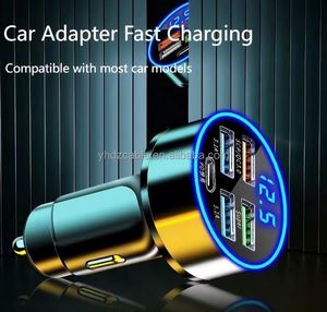 4 Ports <b>USB</b> 15W Electric Car Charger Cigarette Lighter PD QC3.0 Fast Charging 5V/2.4A Phone Charger <b>Adapter</b> - Product Image 4