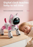 Robot Chat Intelligent en ABS, Jouet pour Enfants Filles de 3 à 6 Ans avec Commande Vocale, Interaction Tactile, Programmation et USB