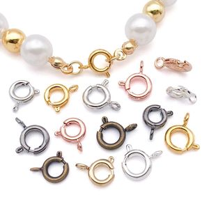 Round Spring Buckle Clasp Zinc Alloy Plated For Bracelet Making DIY Jewelry Accessories FT162 - Product Image 4