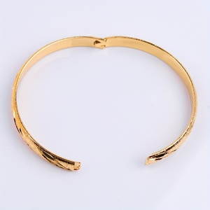 18K Gold-Plated <strong>Copper</strong> <strong>Bracelet</strong>, Slash Flower, Middle East Hot Style, Dubai Women'S Wedding Party Jewelry - Product Image 3