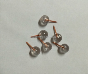 100Pcs LM LM9.5 9.5mm Rose Gold Transparent Plastic Head Thumb Tacks Push Pins for Hanging Pictures Posters Documents Wall <strong>Maps</strong> - Product Image 4