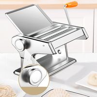 Traitement du grain, fabricant de feuilles de nouilles portatives Dolly Macaroni en acier inoxydable de cuisine, machine de fabrication de nouilles familiales