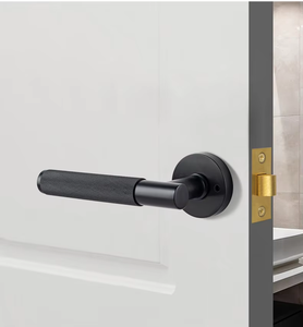 Hot Double Sides Privacy Matt <strong>Black</strong> <strong>Door</strong> <strong>Knob</strong> Solid Brass Passage Wholesale Accessories Lever Modern Security <strong>Door</strong> Locks Handle - Product Image 6