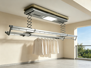 Intelligent Multifunctional LED Lighting Electric <b>Drying</b> <b>Rack</b> with Heating Foldable Design Remote Control for Balcony Indoor Use - Product Image 2