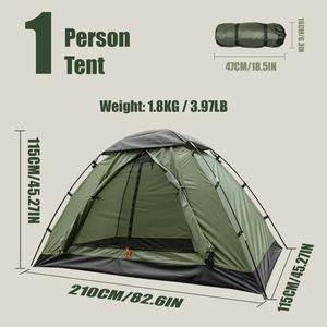 Custom Outdoor <b>Waterproof</b> Ultralight Trekking <b>Tent</b> Camping Backpacking Two Bedrooms 2 Person Four-season Quick Automatic Opening - Product Image 2
