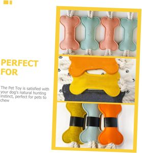 Jouets pour chiens en corde de coton en forme d'os, écologiques, interactifs, durables, vente en gros - Product Image 2