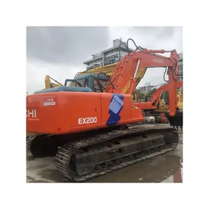 20 ton used hitachi ex200-5 excavator with new paint for hot sale in Shanghai yard of China