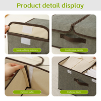 Armoire de rangement pour vêtements de maison Armoire de rangement pliante avec double couvercle