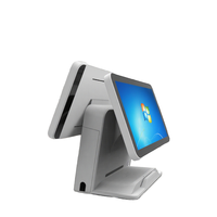 SANDU Q815 Caisse enregistreuse POS pour restauration rapide 15 pouces à double écran, système pour salon de beauté avec écran tactile unique, Intel I5, Wi-Fi 6, Bluetooth 5.2