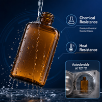 Verre borosilicate de qualité laboratoire, haute précision, résistant aux produits chimiques, occultant, pour bouteille de réactif d'analyse de laboratoire précise