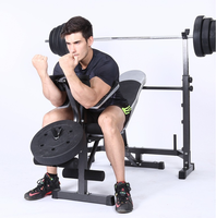 Équipement de fitness, banc de musculation à traction haute, banc multifonction pliable, rack de squat avec poulie