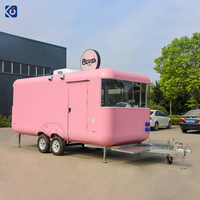 Chariot à hot-dogs CAMPTRL, remorque alimentaire mobile avec gril, plaque chauffante et cuisinière intégrés pour la vente de snacks de rue, camion alimentaire personnalisé