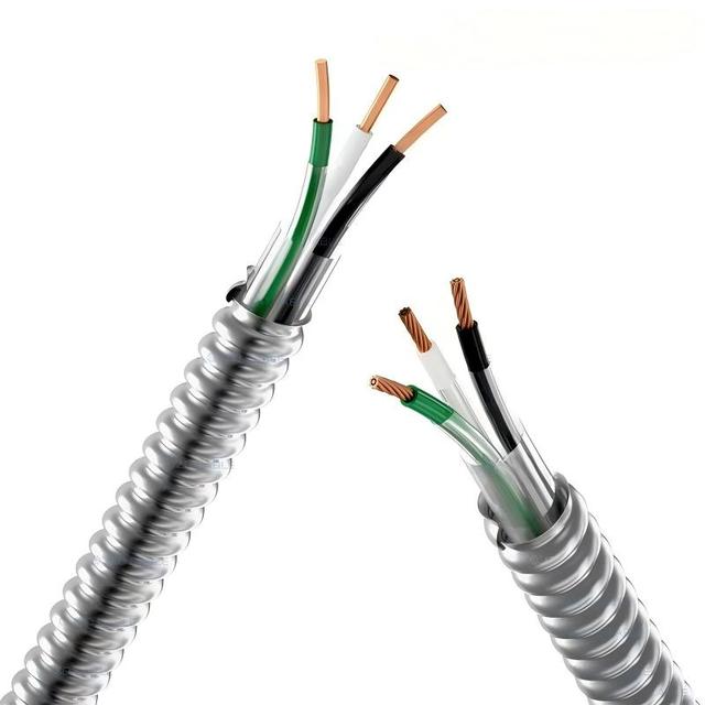 U-L Listed MC Cable 12 AWG 10 AWG 14 AWG 600V Solid Copper Conductor XLPE Insulation Aluminum Armor IP67 Electrical Wire