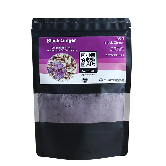 Produkt aus echtem natürlichem 100% Bio-Inhaltsstoff Gefrier getrocknetes Kräuter ergänzungs pulver Schwarzer Ingwer Versand bereit