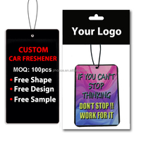 Vente en gros usine de supports vierges en papier pour désodorisants de voiture suspendus, personnalisables par sublimation avec logo imprimé, pour l'aromathérapie