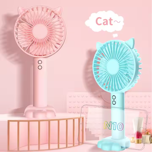 USB充電式かわいいミニファン-ポータブルハンドヘルドデスクファン学生用ナイトライト付き超静か (卸売) - Product Image 2