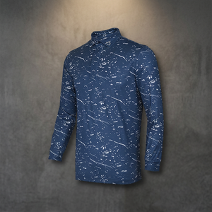 เสื้อกอล์ฟผู้ชายผ้าถัก85% โพลีเอสเตอร์15% สแปนเด็กซ์ประสิทธิภาพสูงพิมพ์ซับลิเมชัน30แบบกำหนดเอง - Product Image 2