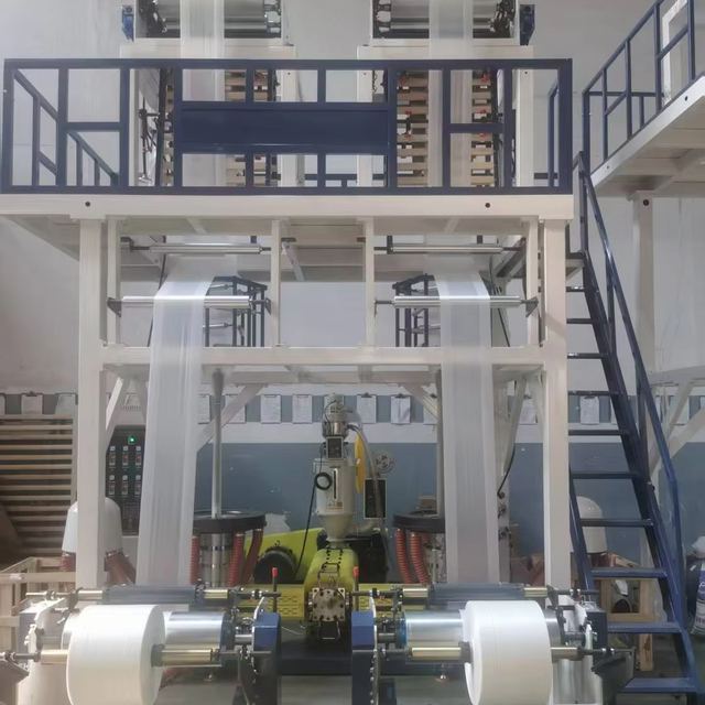 Efficient Double Die HDPE/LDPE/LLDPE Single-Layer Film Blowing Machine SONGSHENG Brand 80kg/h Output 380V/220V Motor High