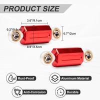 Heim Joint Set 6mm Accessoires de moto Liens d'extrémité de barre stabilisatrice en aluminium de haute qualité pour le Can-Am Ryker Tous les modèles Rouge