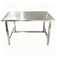 Table de travail stable et robuste détachable en acier inoxydable, table rectangulaire pour la maison, le restaurant, le marché nocturne, les banquets et les barbecues