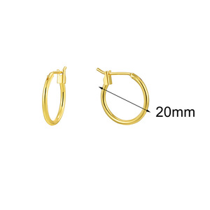 Pendientes de Aro Mini de Diseño Sencillo y Moderno 2024, Chapados en Oro, Rodio y Cobre, con Forma de Corazón y Diamantes, Estilo Punk para Fiestas, Regalo, Latón - Product Image 2
