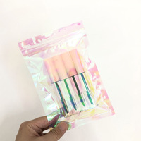Sacs en plastique transparents refermables et résistants à l'humidité avec impression en gravure pour crème pour les yeux, maquillage, masques faciaux - Sacs à fermeture éclair personnalisables